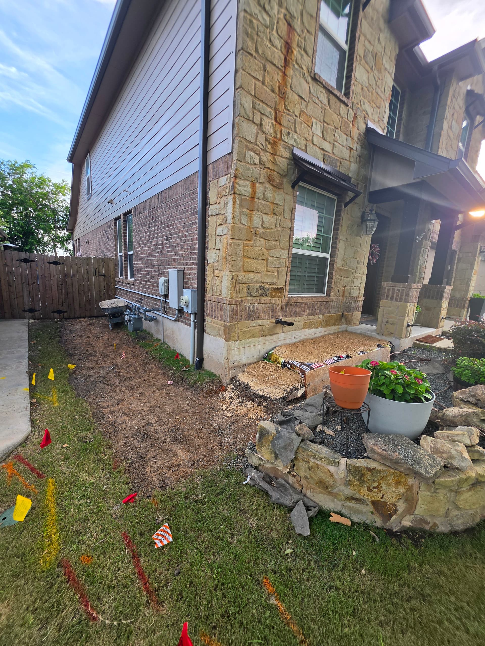 Gallery photos for New Concrete Walkway with Full Landscaping and Fence Work: Image #9