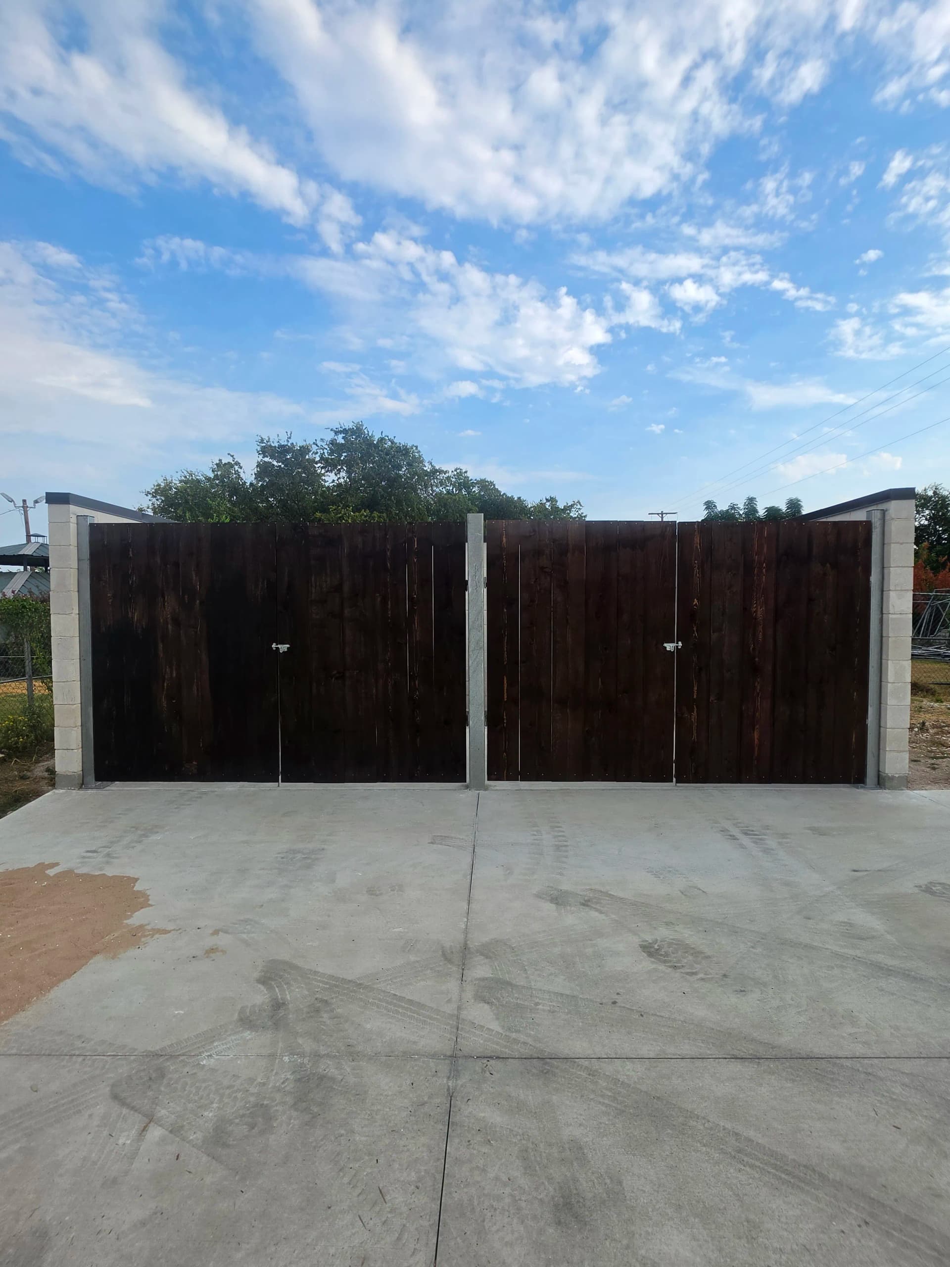 Gallery photos for Cedar Dumpster Gate Build with Rich Dark Stain Finish: Image #2