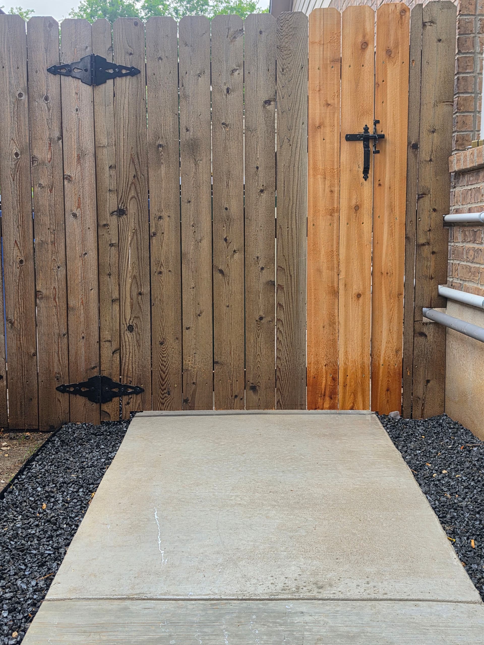 Gallery photos for New Concrete Walkway with Full Landscaping and Fence Work: Image #1