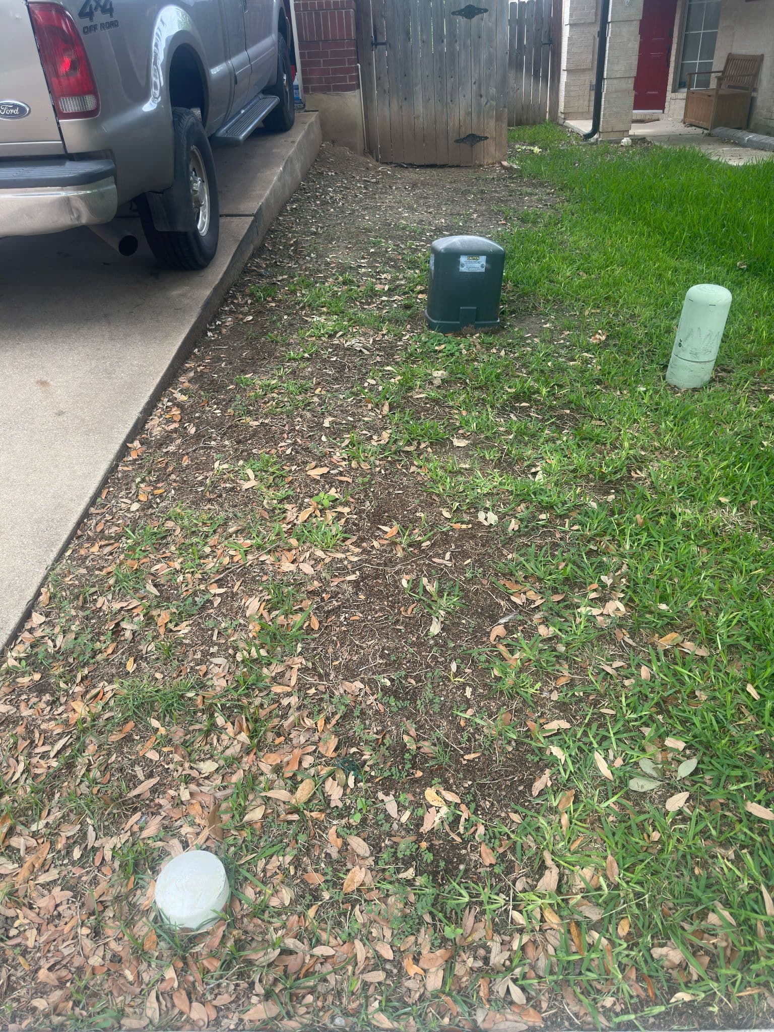 Gallery photos for Shadow Rock and Mexican Creme Paver Landscape Install in Pflugerville: Image #1