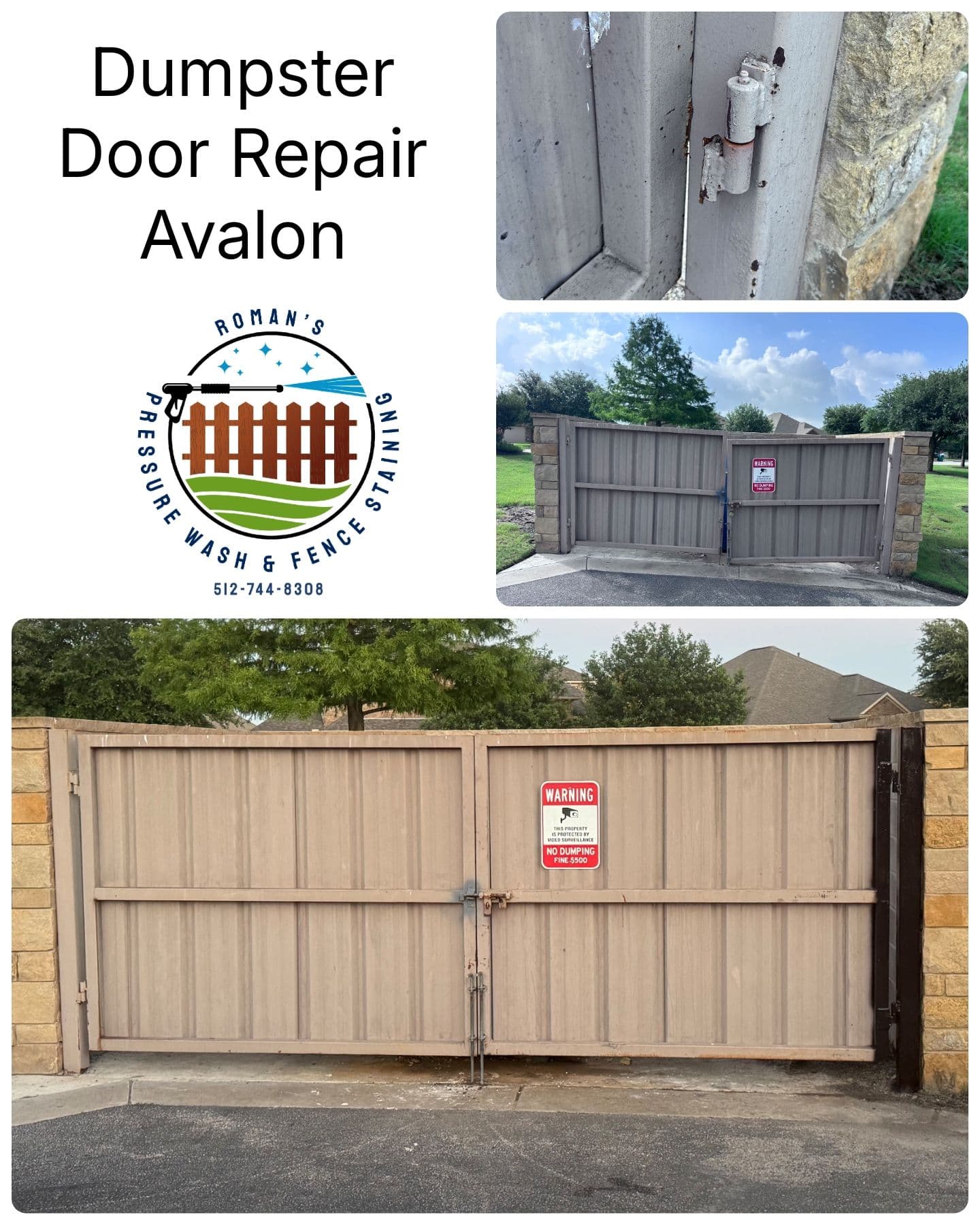 Dumpster Door Hinge Repair at Avalon image