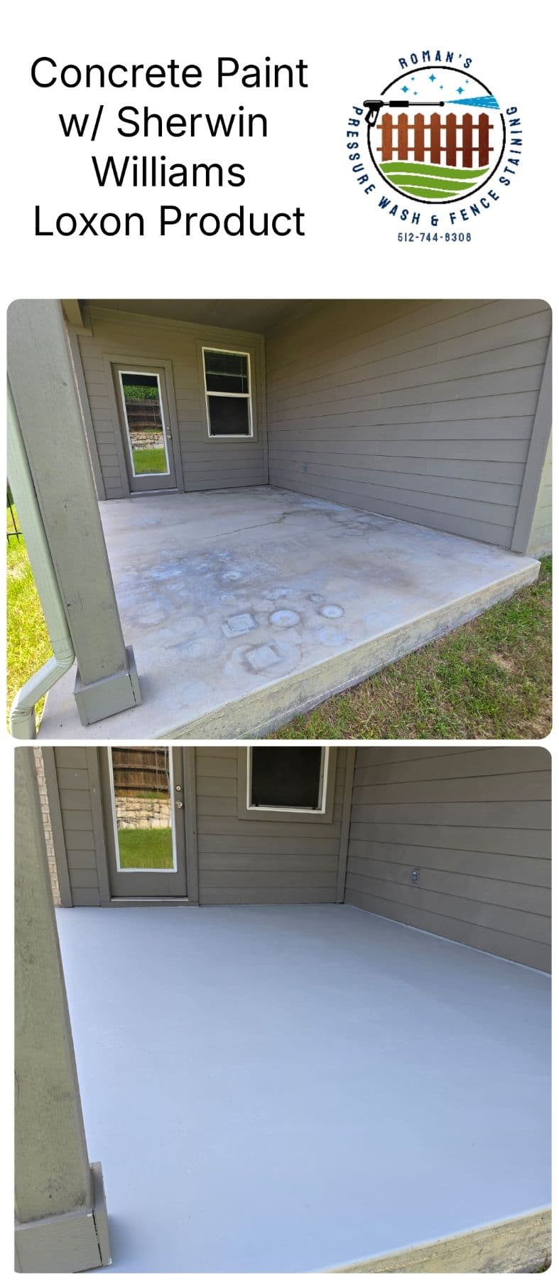 Project Oil-Stained Patio Gets a Clean Concrete Coating Finish image