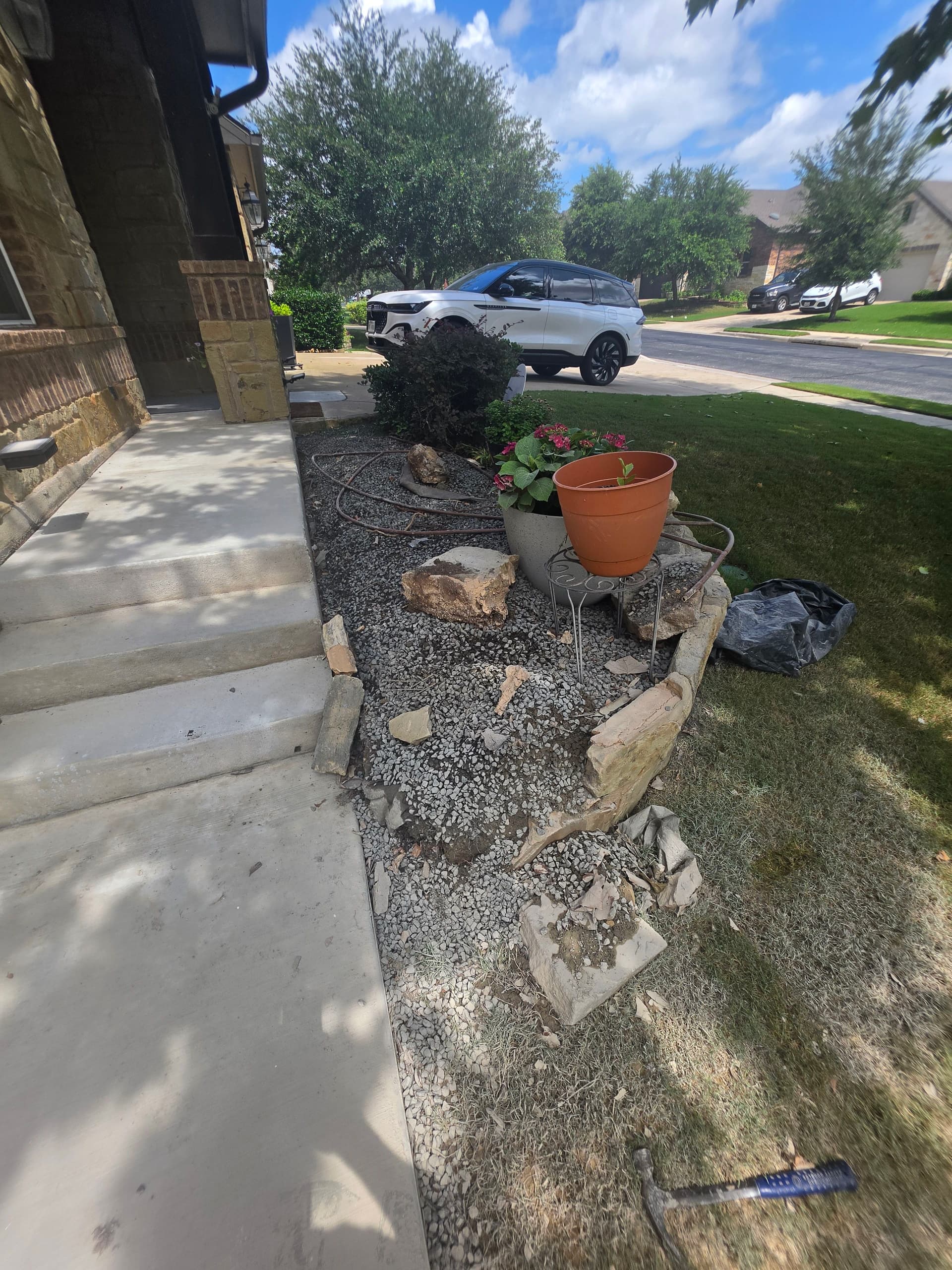 Gallery photos for New Concrete Walkway with Full Landscaping and Fence Work: Image #4