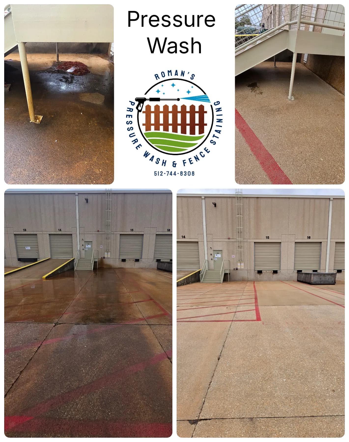 Commercial Loading Dock Concrete Pressure Wash That Went Way Beyond 50% image