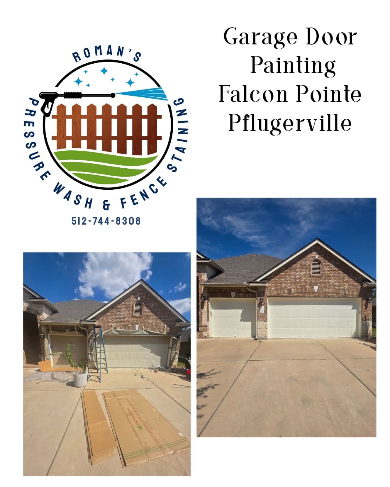 Garage Door Refresh in Falcon Pointe Pflugerville image