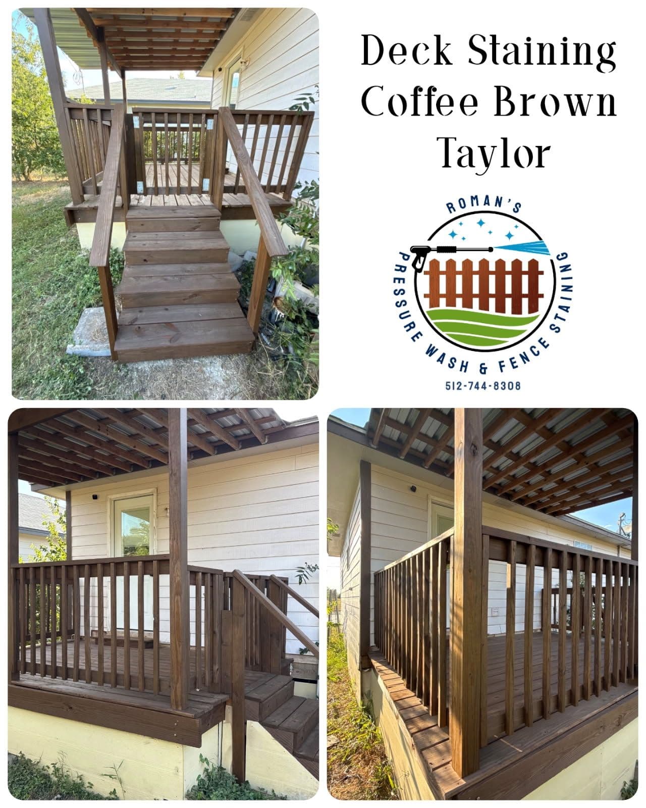 Stunning Deck Staining in Taylor and Elegant Fence Installation in Cedar Park image