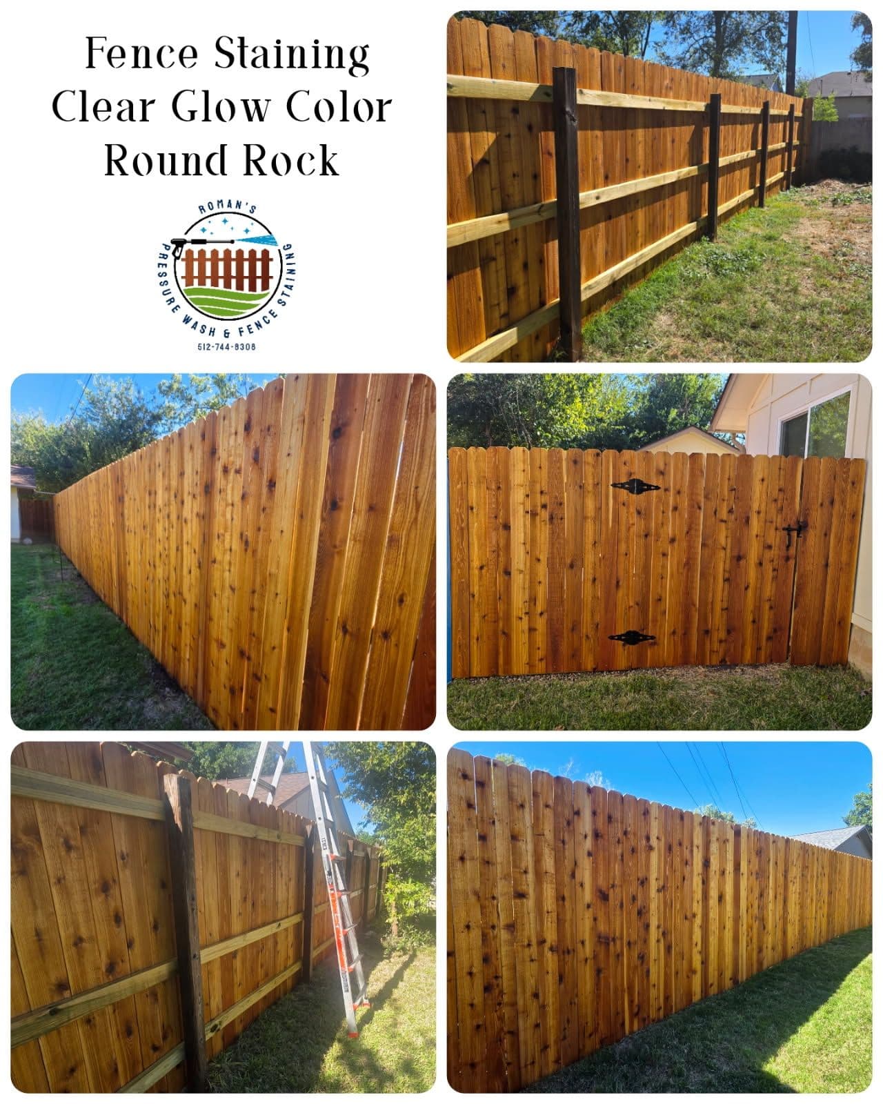 Project Fence Staining Highlighting the Beauty of Wood image