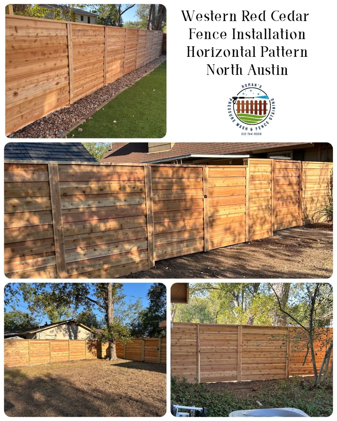 Project Western Red Cedar Fence Installation in North Austin image