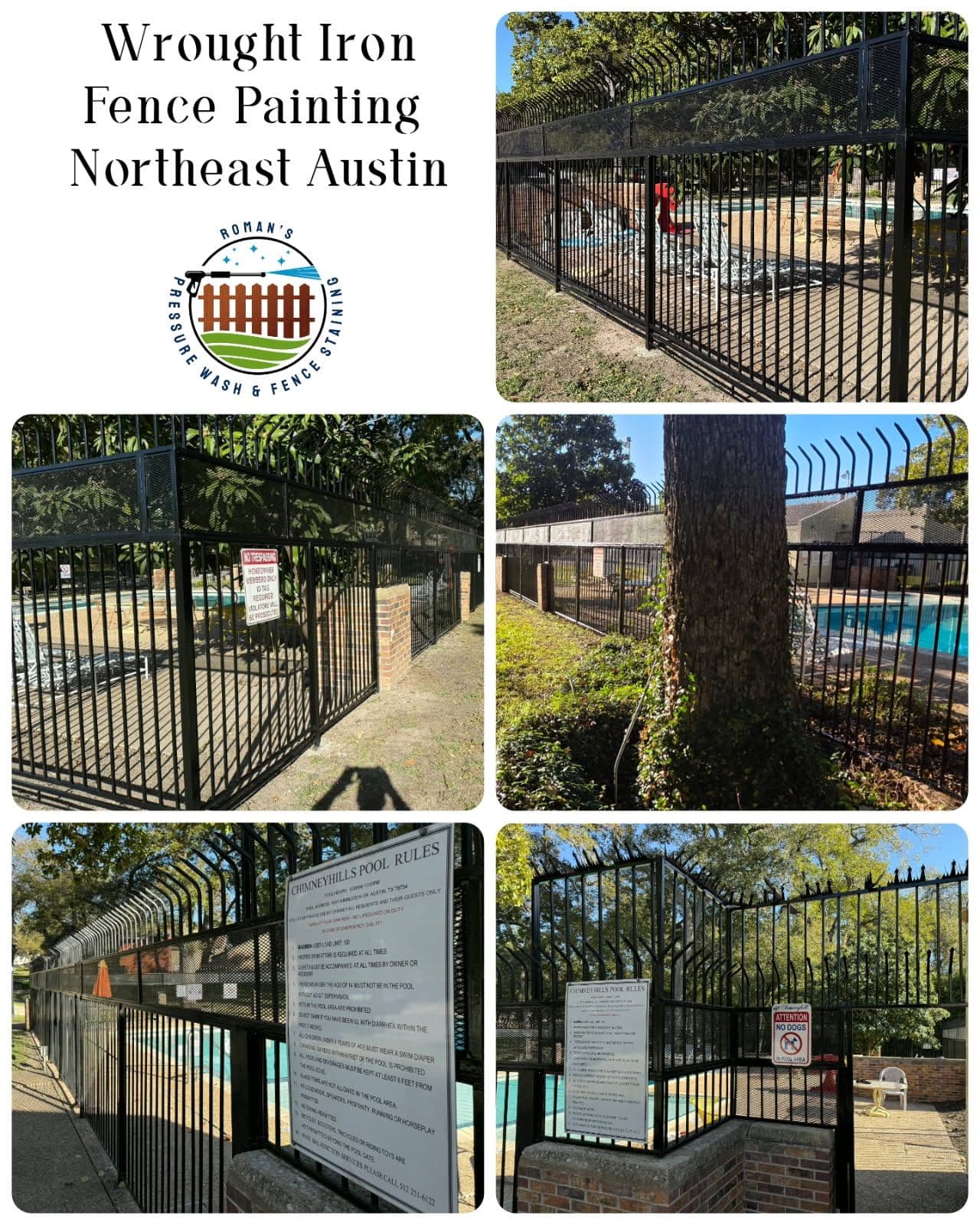 Project Wrought Iron Fence Painting Northeast Austin image