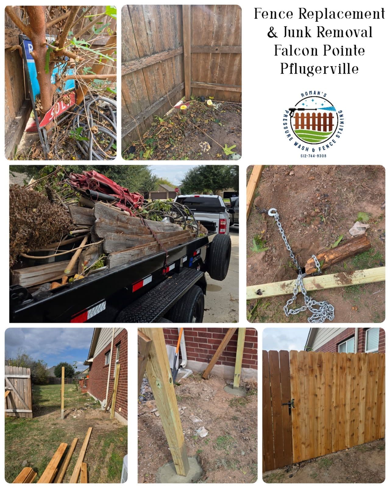 Fence Replacement and Junk Removal in Falcon Pointe Pflugerville image
