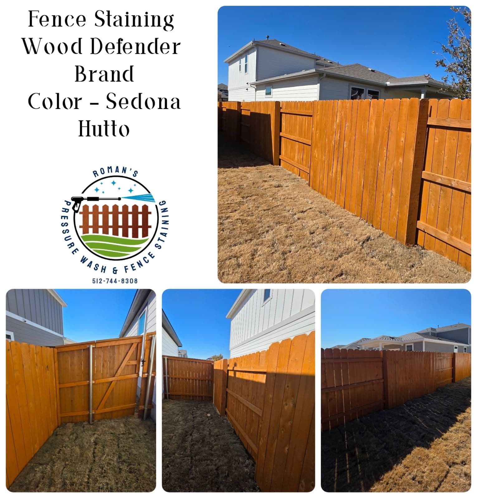 Project Fence Staining with Sedona Color in Hutto image