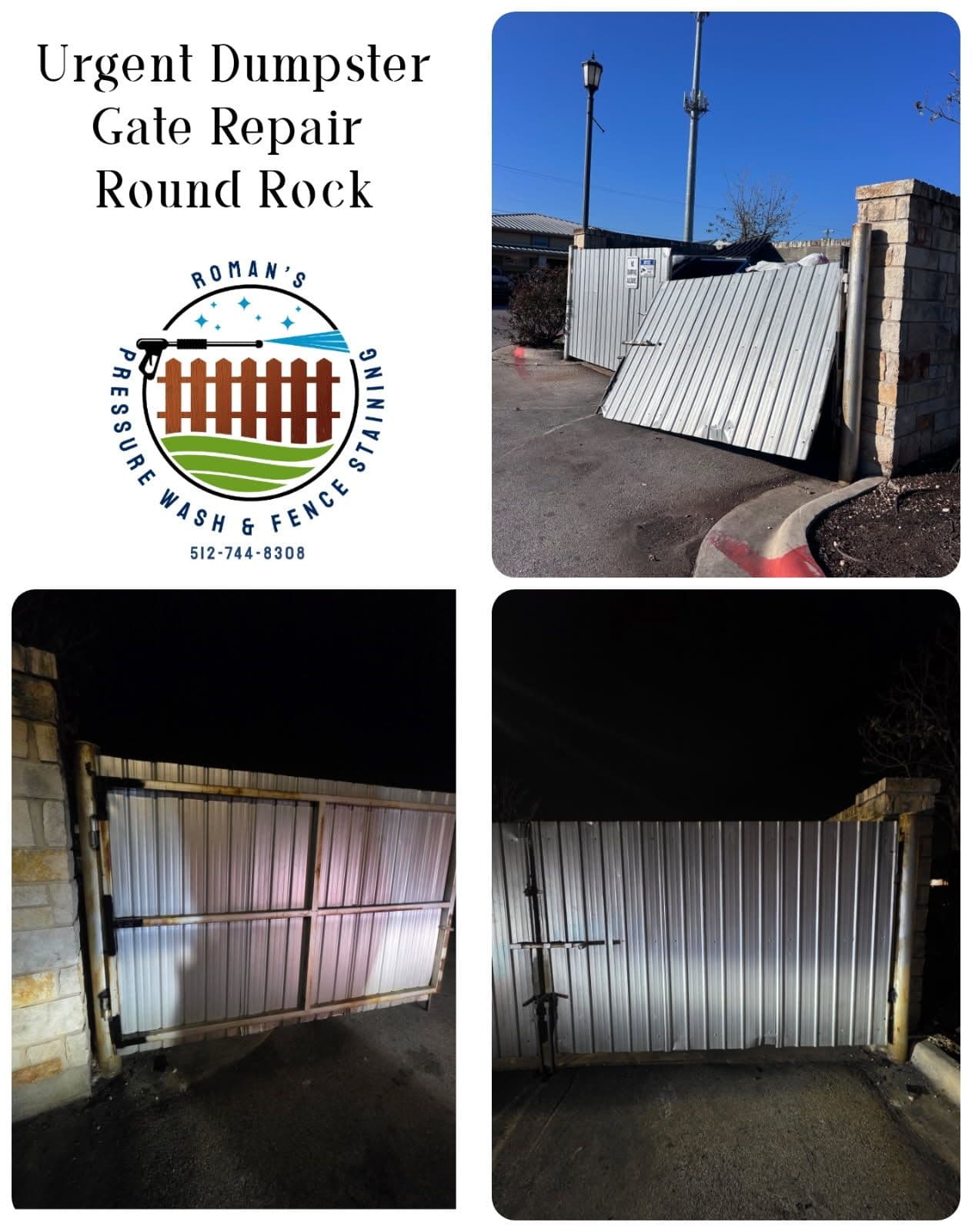 Project Urgent Dumpster Gate Repair in Round Rock image