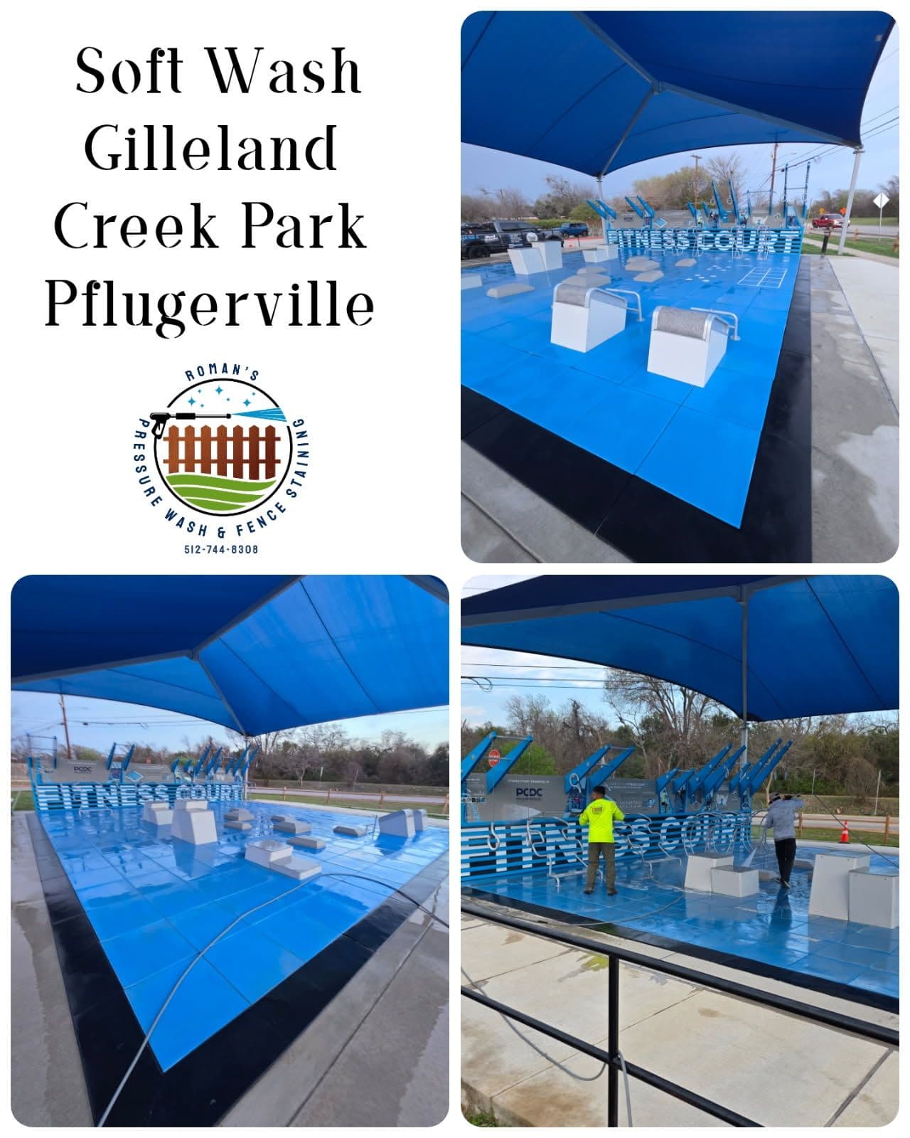 Soft Wash Service at Gilleland Creek Park Fitness Court image