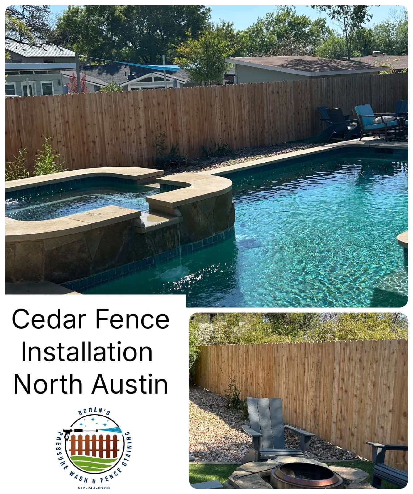 Cedar Fence Installation in North Austin image