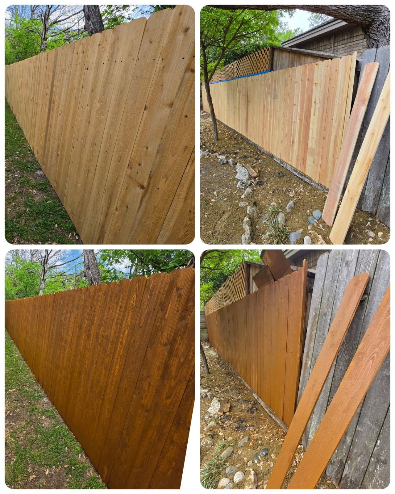 Fence Makeover with Sable Brown Stain image