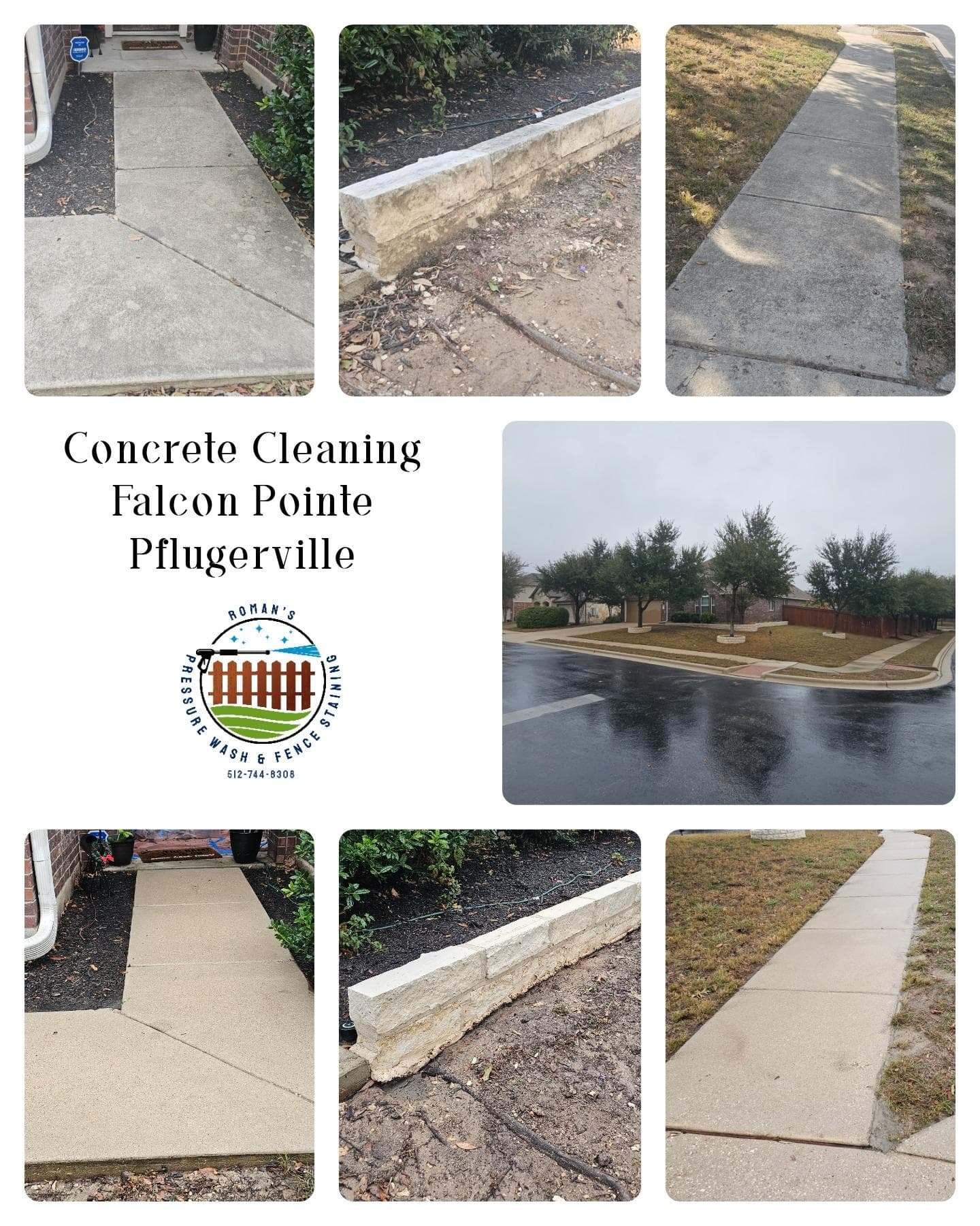 Concrete Cleaning in Falcon Pointe, Pflugerville