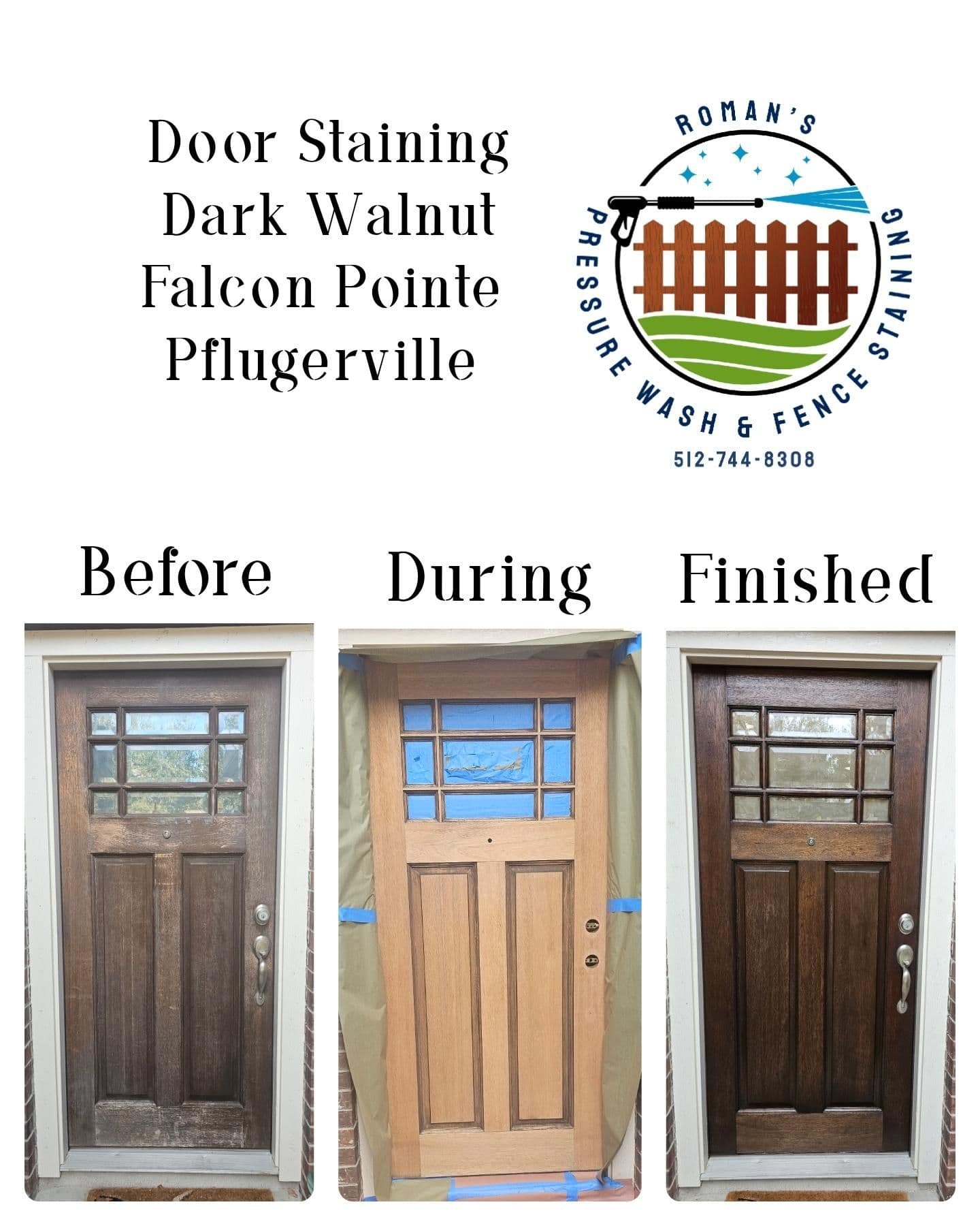 Door Staining at Falcon Pointe