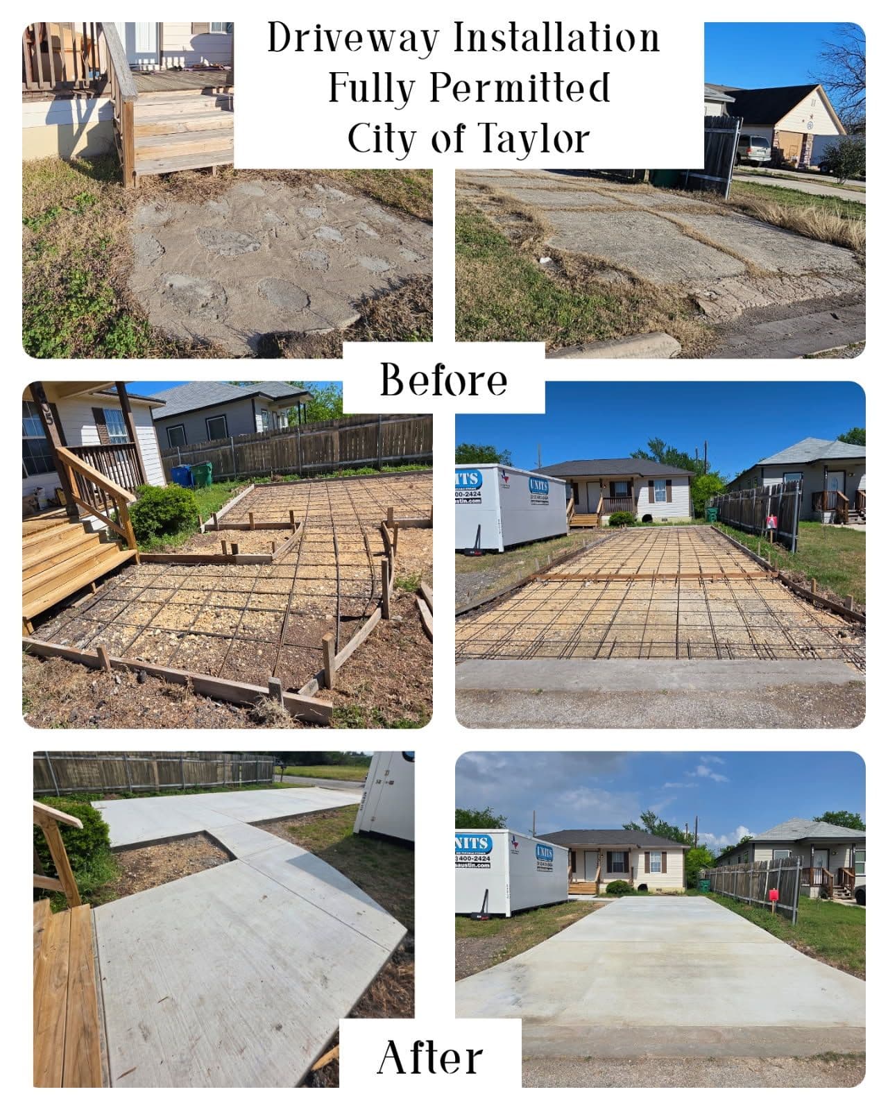 Project Driveway Transformation in Taylor TX image