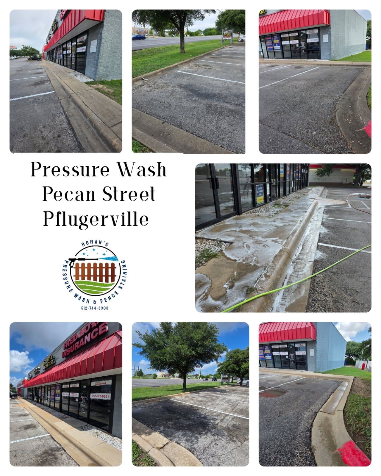 Vibrant Shopping Center Cleanup in Pflugerville image