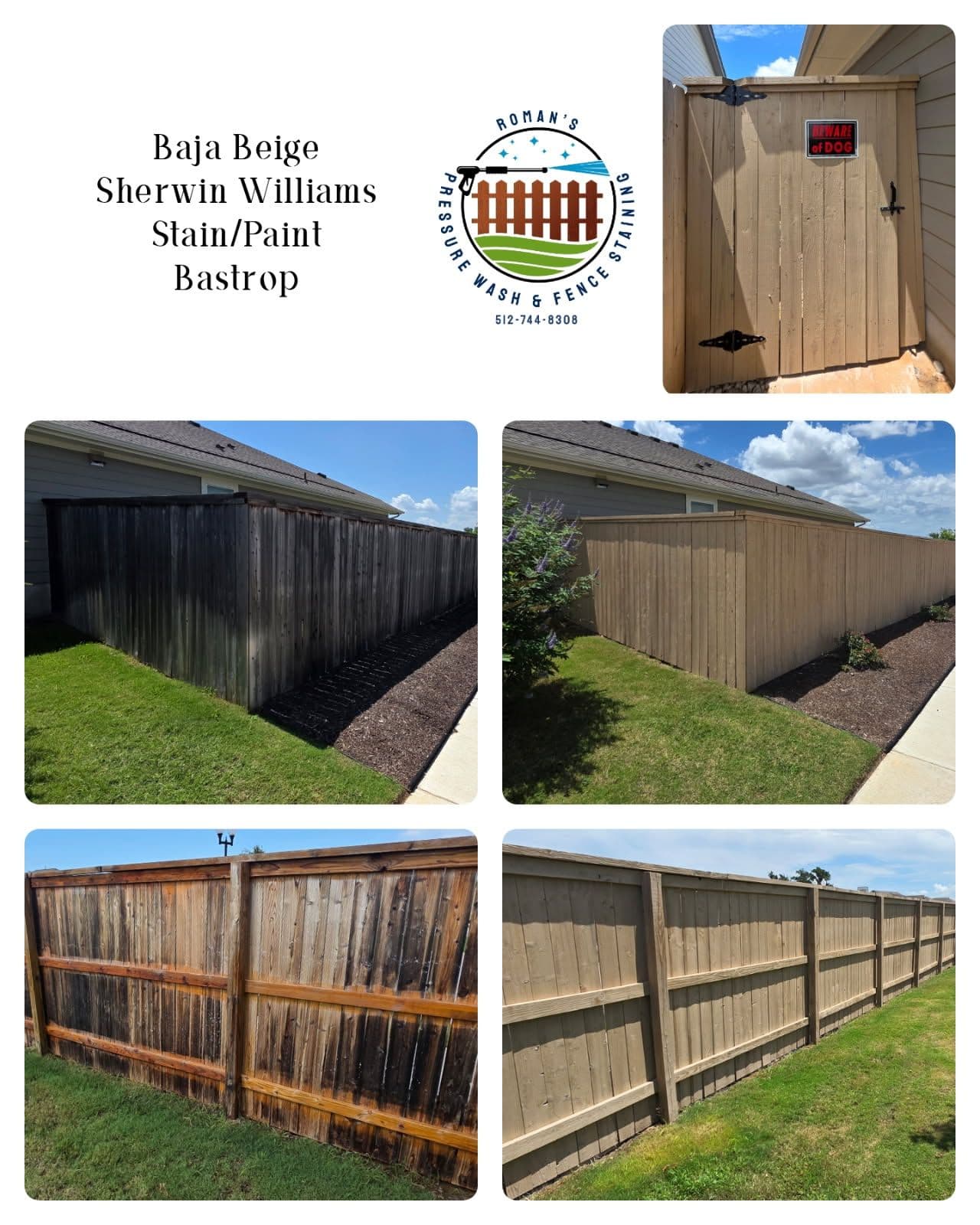 Baja Beige Fence Transformation in Bastrop image