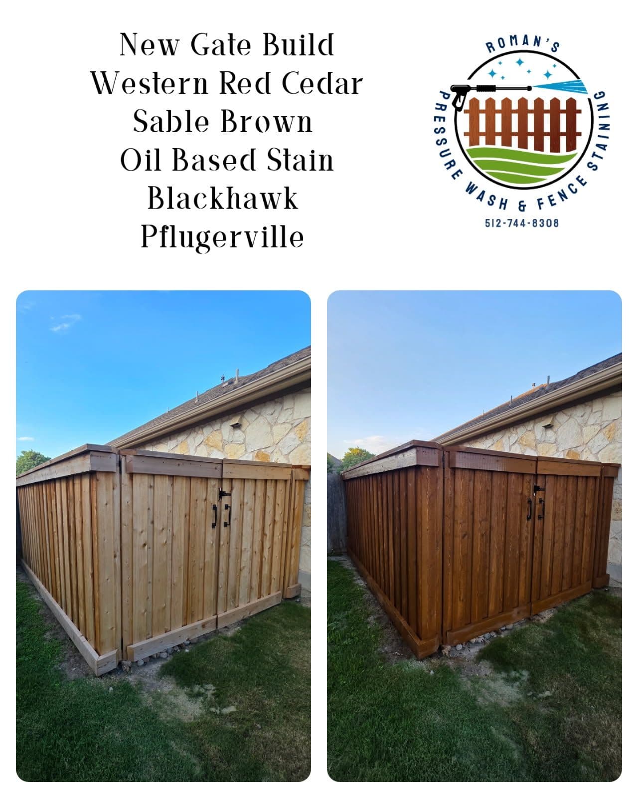 Custom Cedar Gate and Stain Transformation