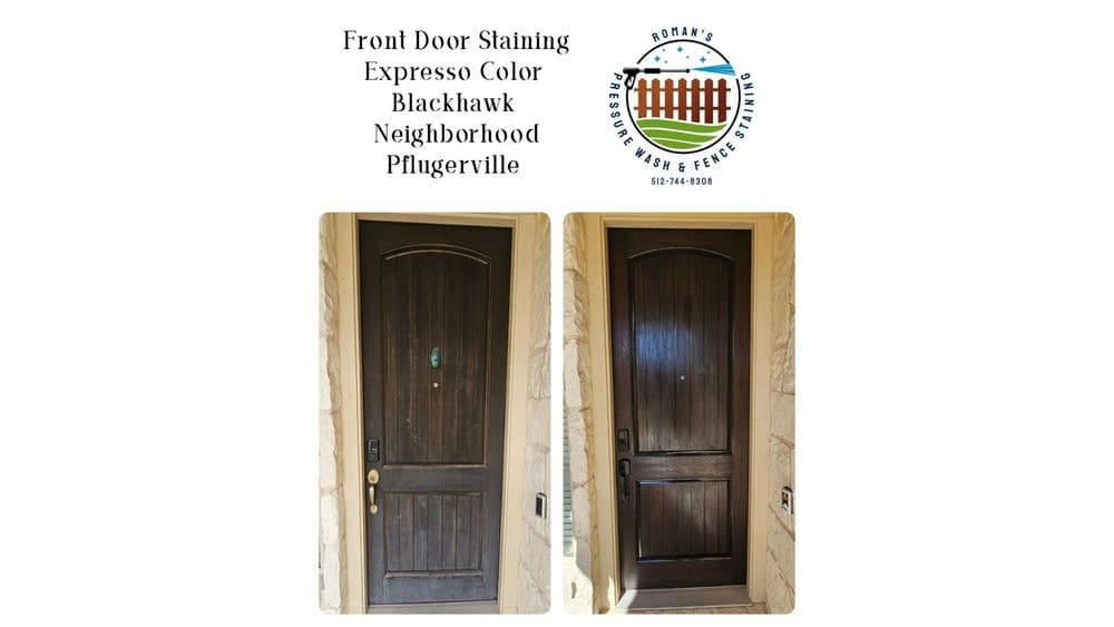 Project Front Door Staining in Expresso Color image