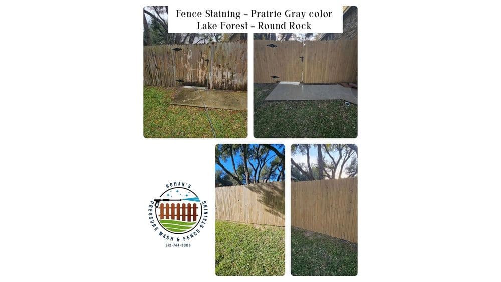 Project Fence Staining in Prairie Gray, Round Rock image