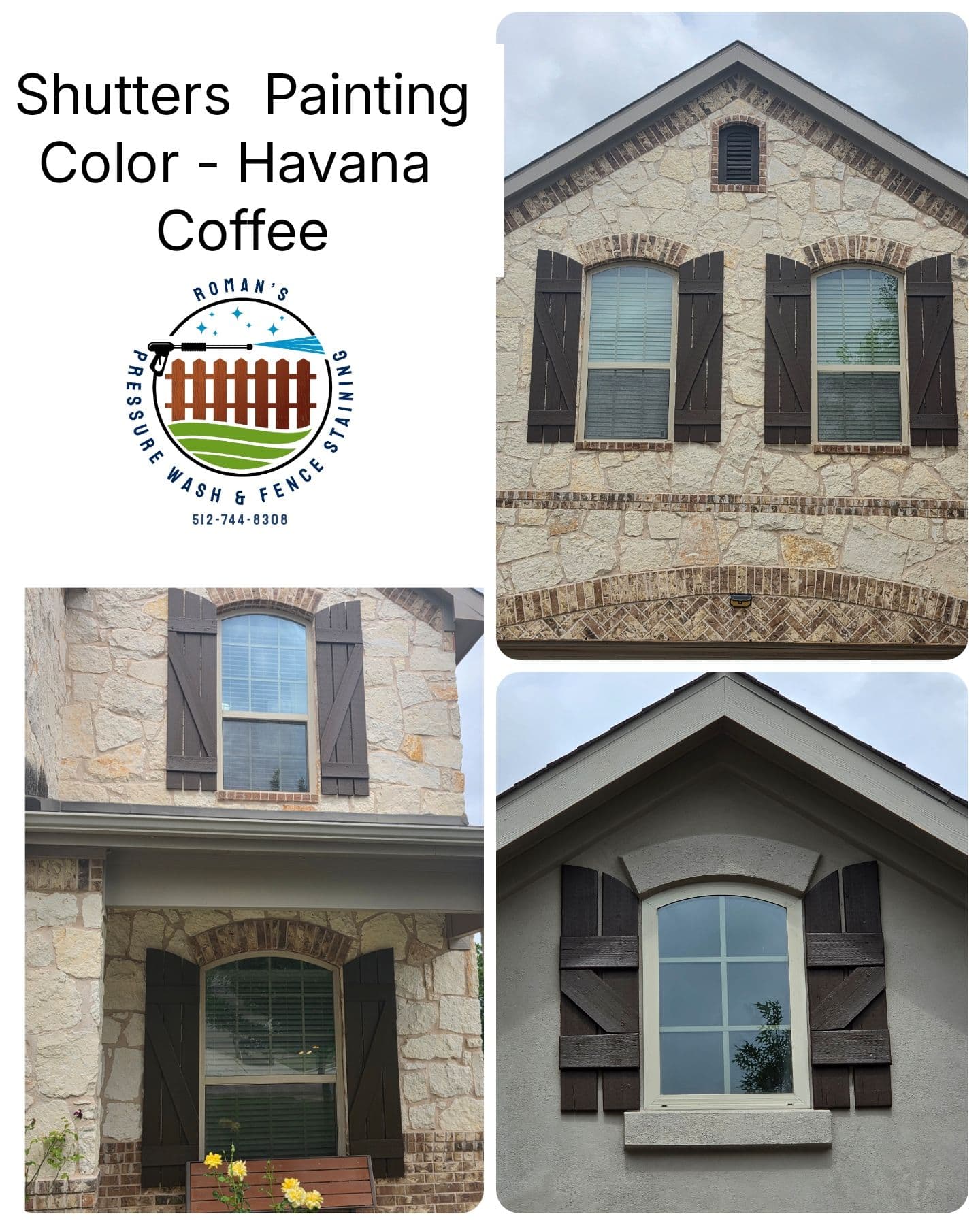Faded Shutters Get a Fresh Havana Coffee Finish image