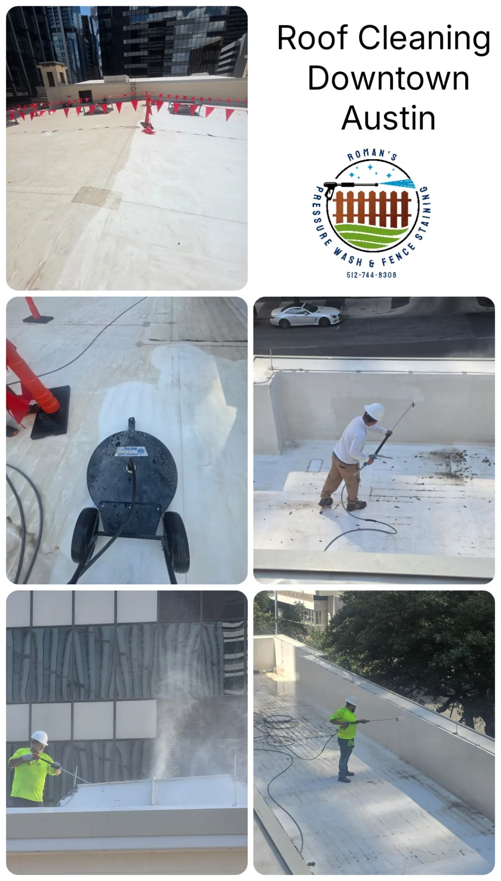 Commercial Roof Cleaning Prep for TPO in Downtown Austin image