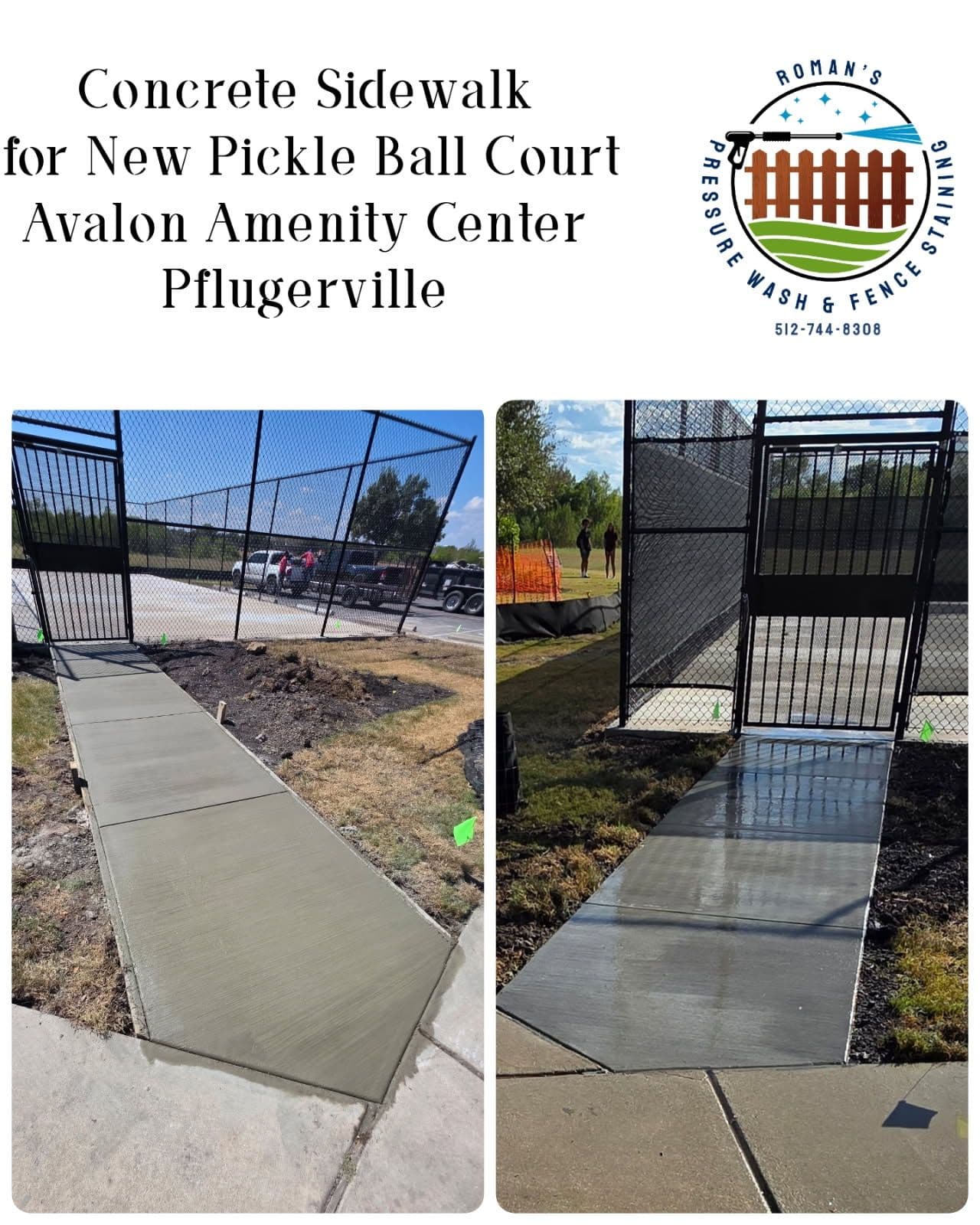Fresh Concrete Sidewalk at Avalon Amenity Center Pflugerville image