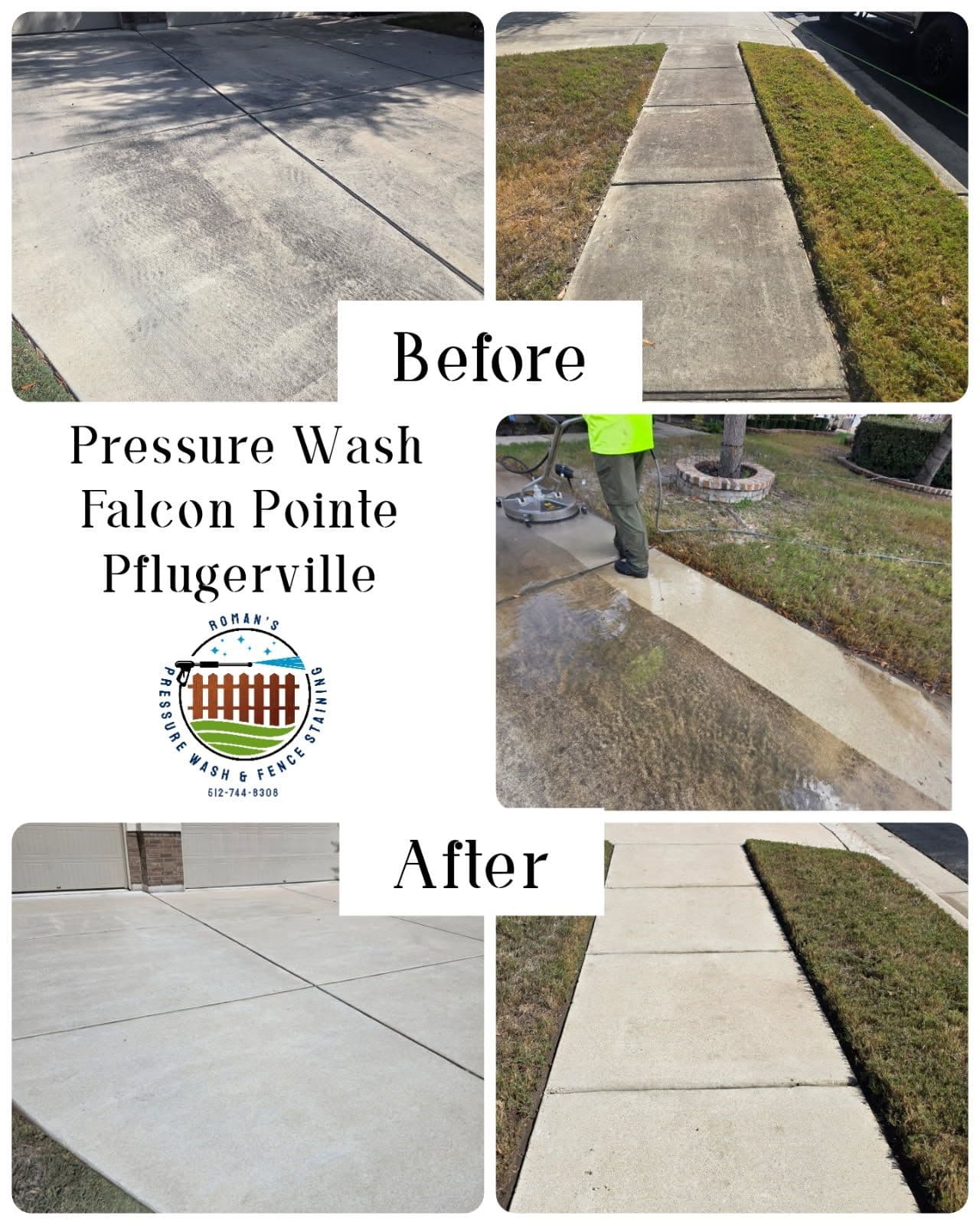 Gallery photos for Concrete Pressure Washing in Falcon Pointe Pflugerville: Image #1