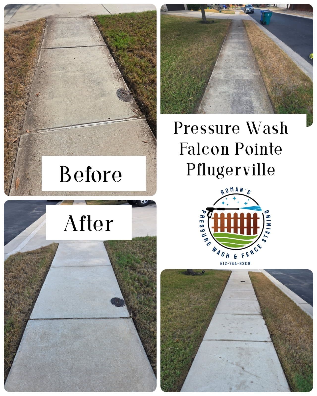 Gallery photos for Concrete Pressure Washing in Falcon Pointe Pflugerville: Image #2