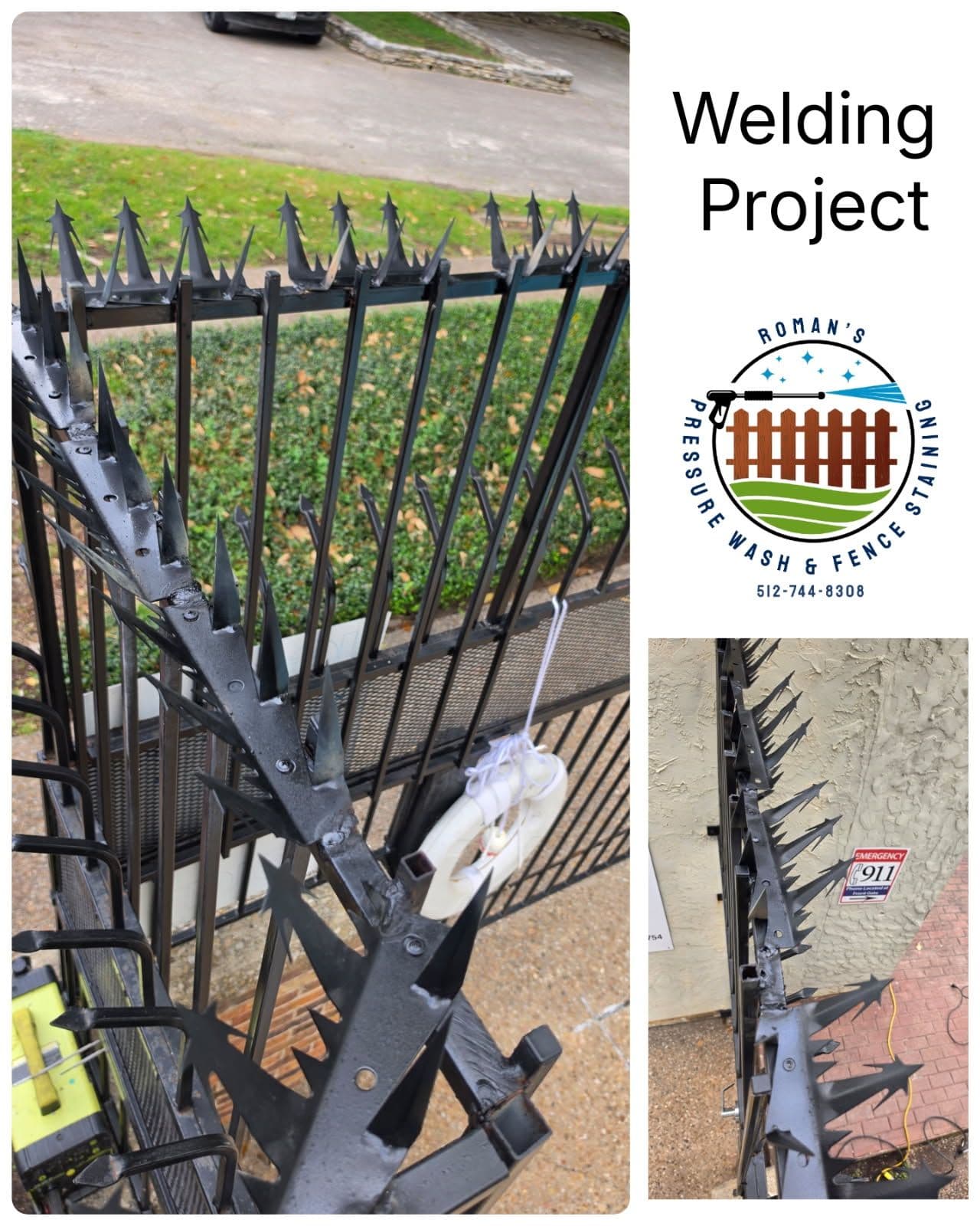 Security Spikes Welded Onto a Property Gate image